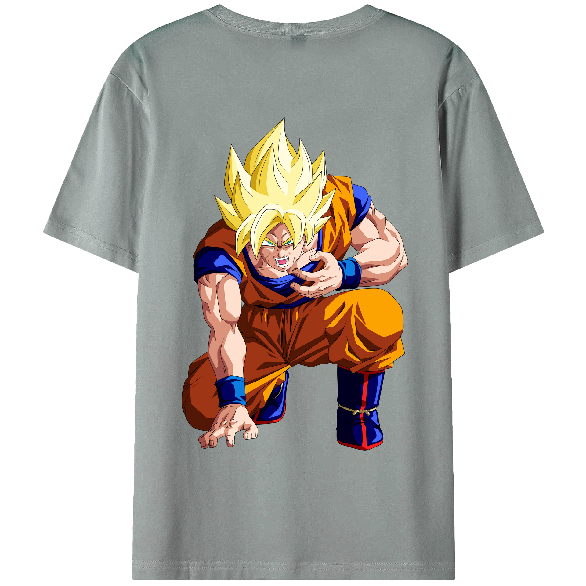 （画像用） ドラゴンボール 孫悟空（そん ごくう）Son Goku カカロット DRAGON BALL Kakarotto 綿100％ メンズ半袖Tシャツ（バックプリント） 通気性